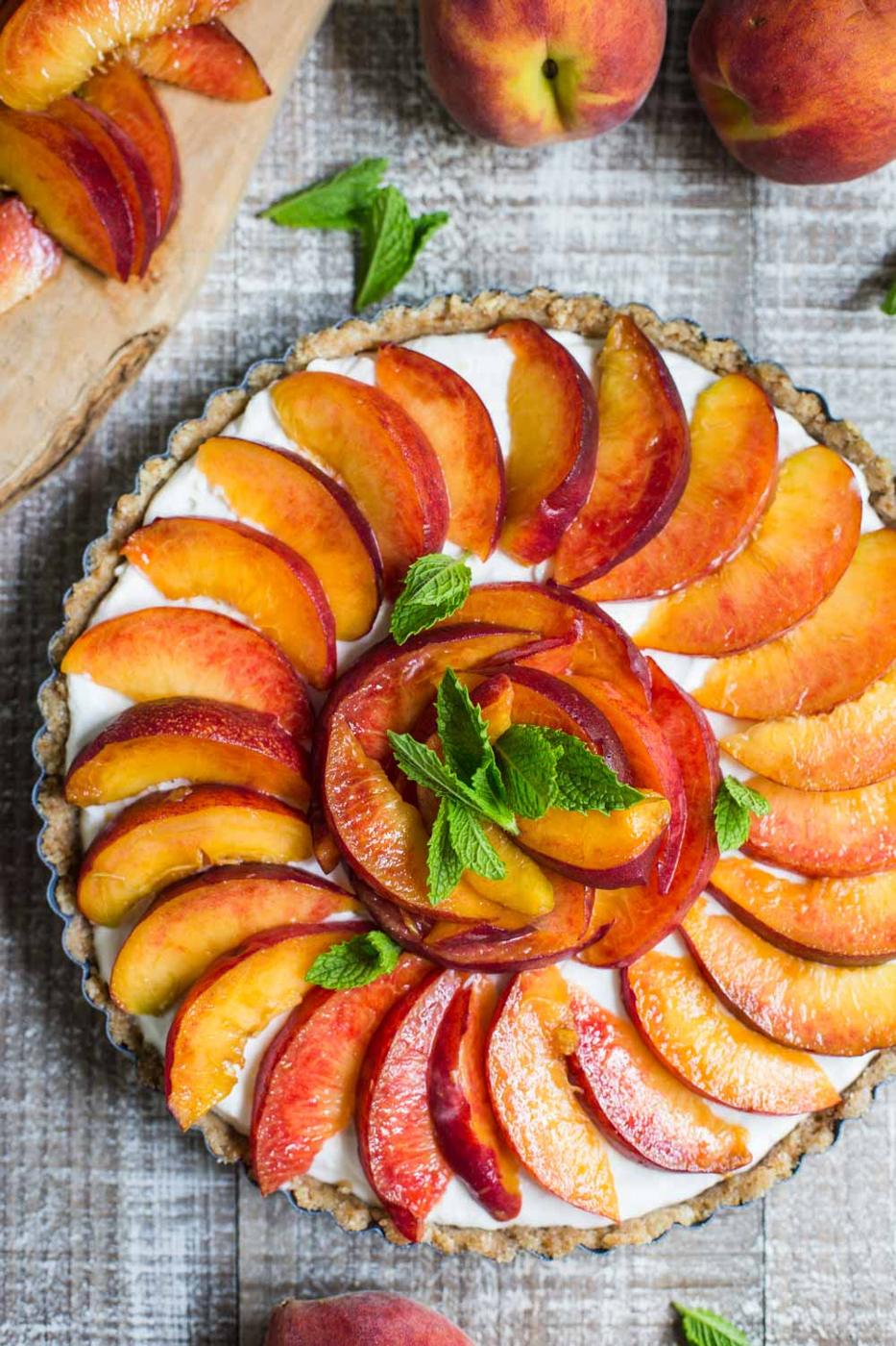 No Bake Peach Pie (V + GF) for the Table