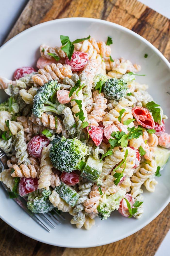 pasta salad with ranch dressing