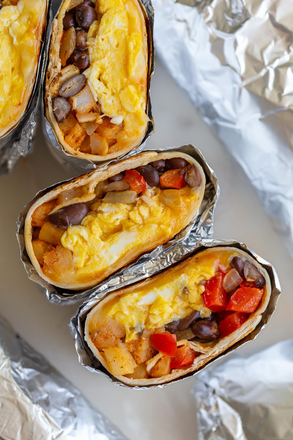 Straightforward Vegetarian Breakfast Burritos (Freezer-Friendly & Protein-Packed!) from the Pantry