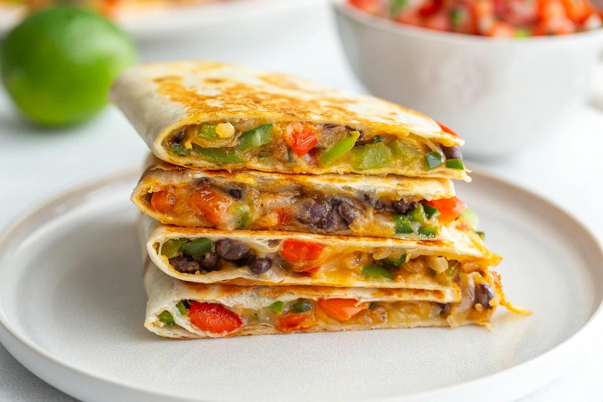 Straightforward Vegetarian Quesadilla from the Pantry