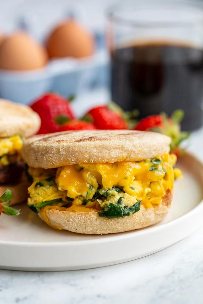 English Muffin Breakfast Sandwich at Home