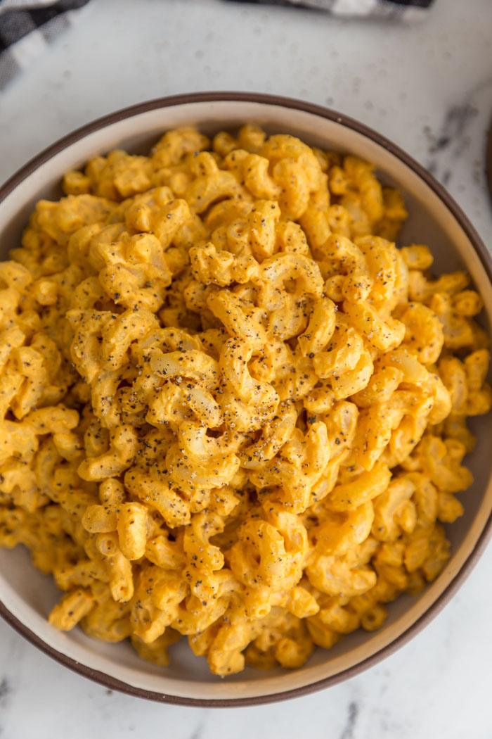 big bowl of mac and cheese