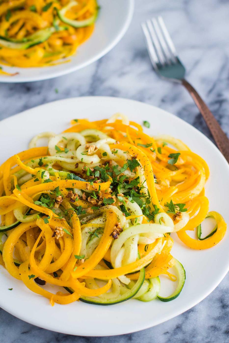 Garlic Herb Spiralized Veggies from the Pantry