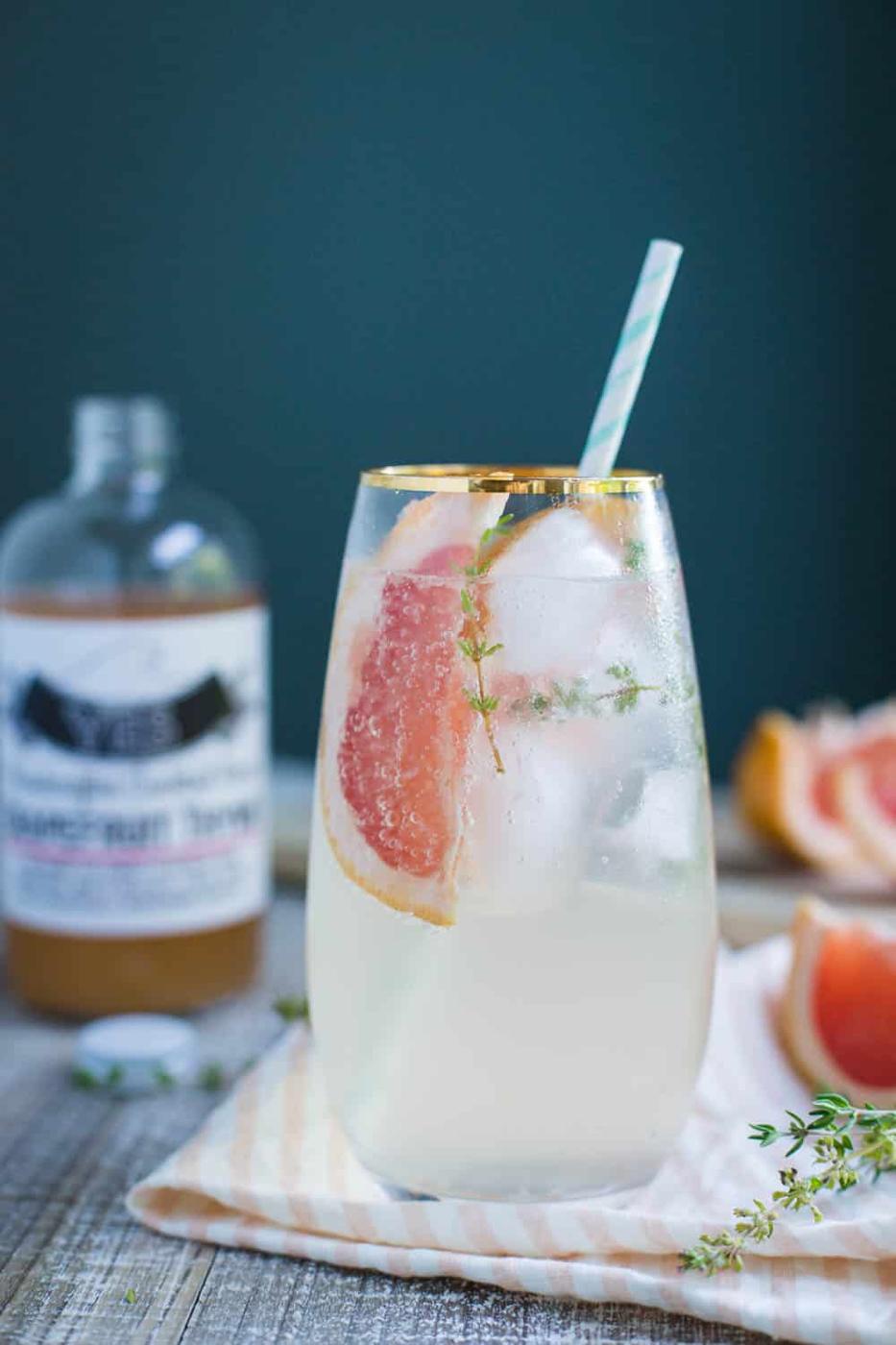 Grapefruit Thyme Cocktail at Home