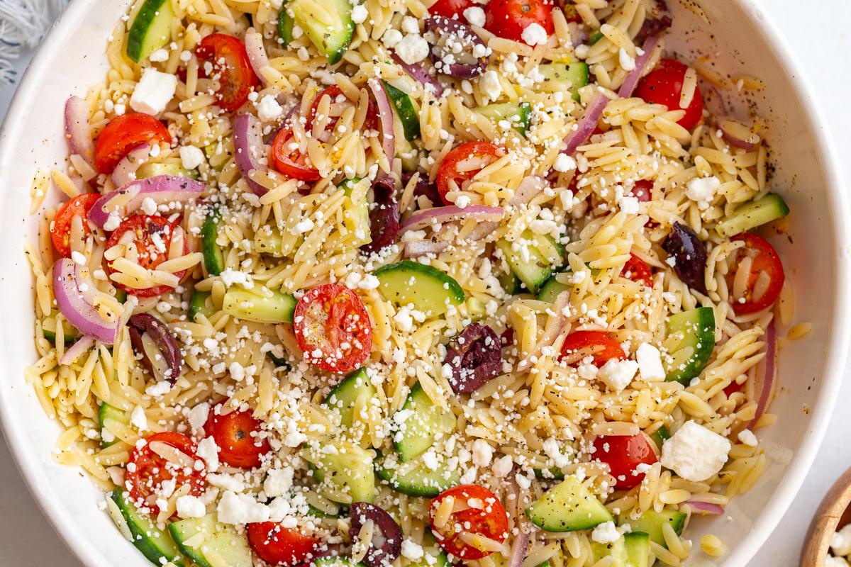 Straightforward Greek Orzo Salad at Home