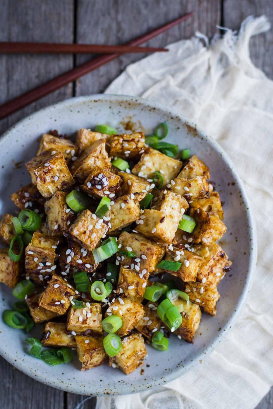 Green Onion & Garlic Crispy Tofu for the Table