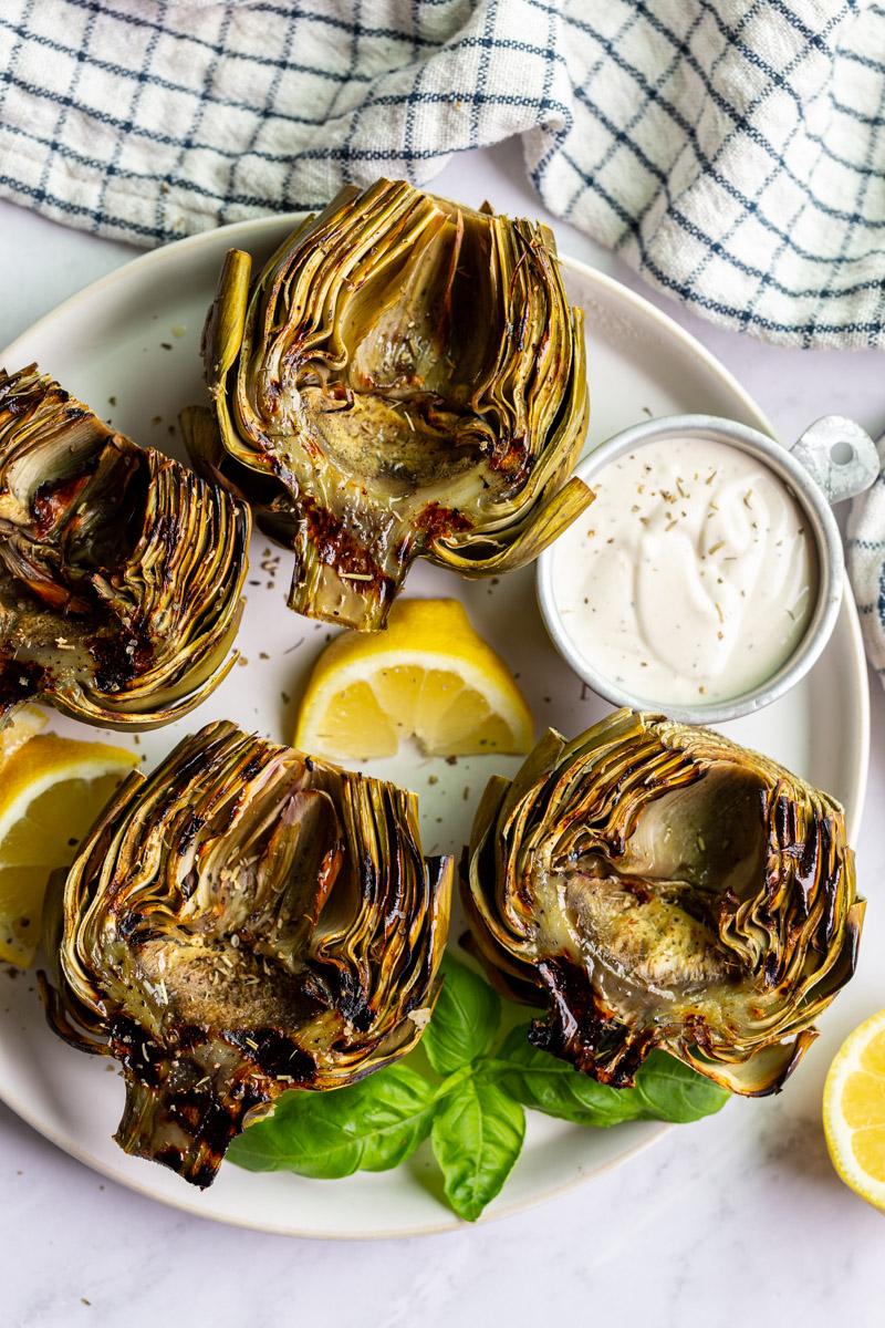 Grilled Artichokes on the Stove