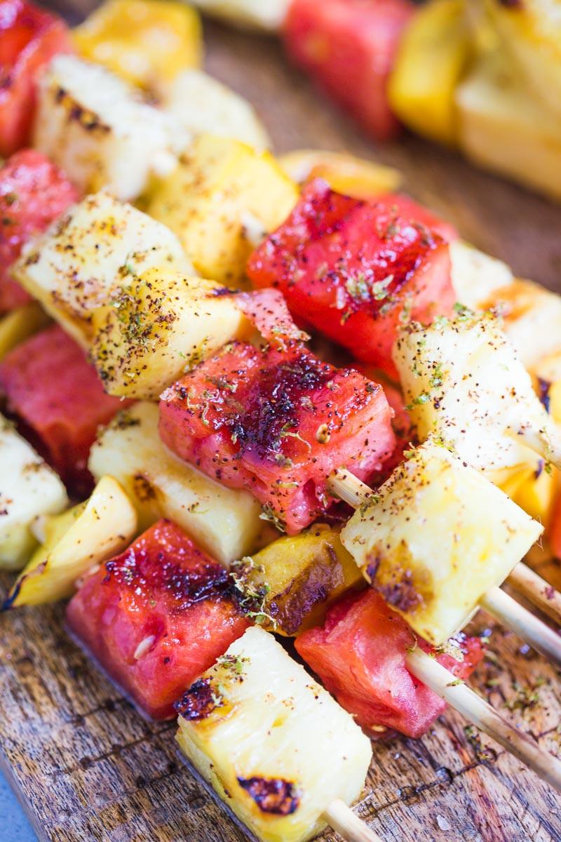 Grilled Fruit Kabobs on the Stove
