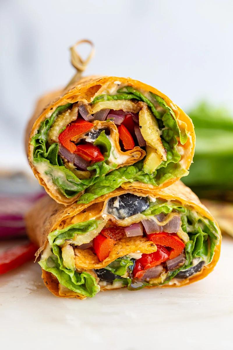 Grilled Veggie Wraps on the Stove