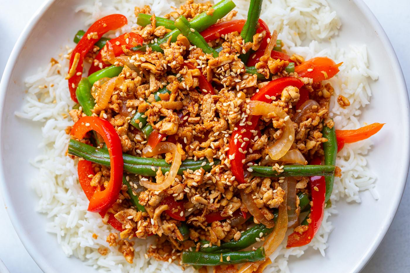 Ground Tofu Stir Fry for the Table