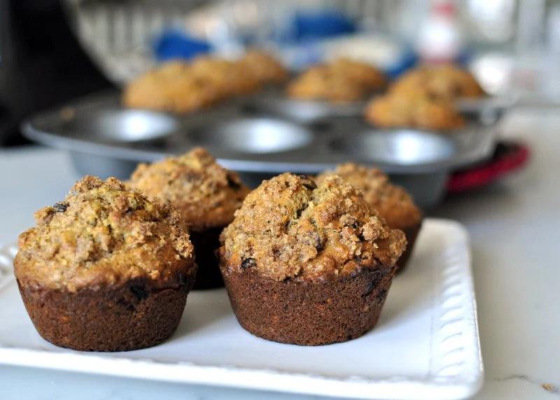 Cinnamon Raisin Lactation Muffins, Healthy