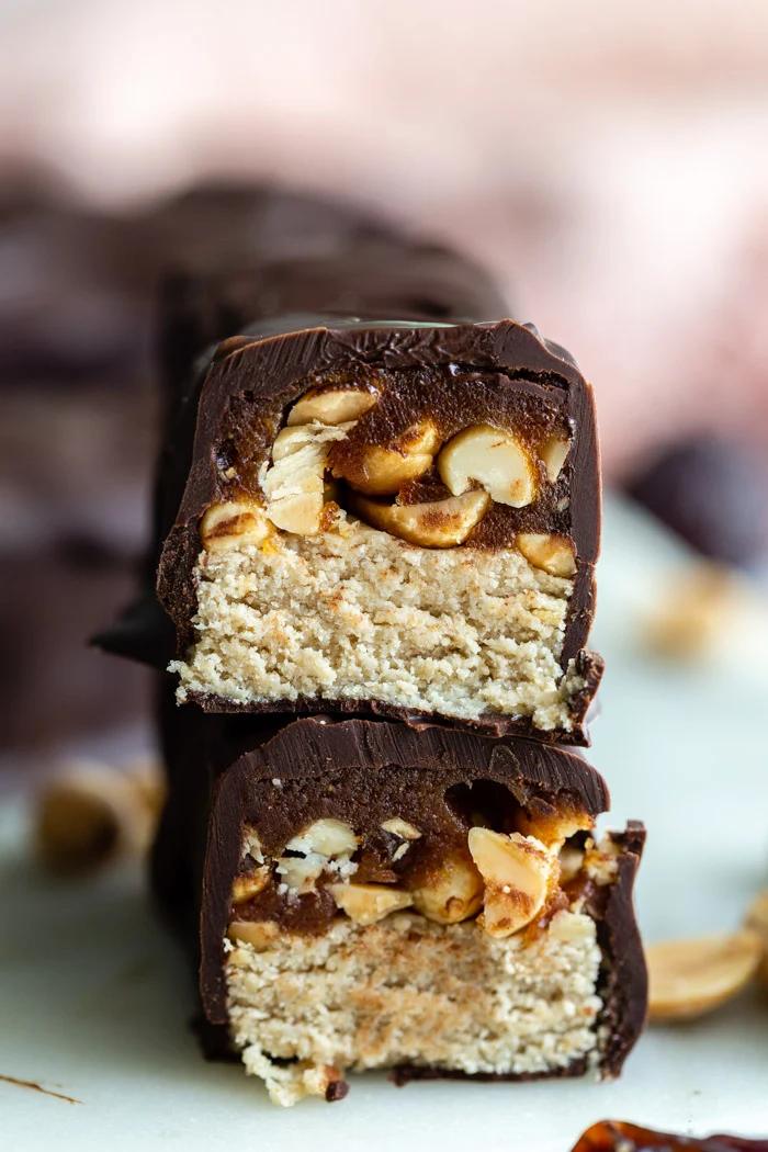 Healthy From-scratch Snickers for the Table
