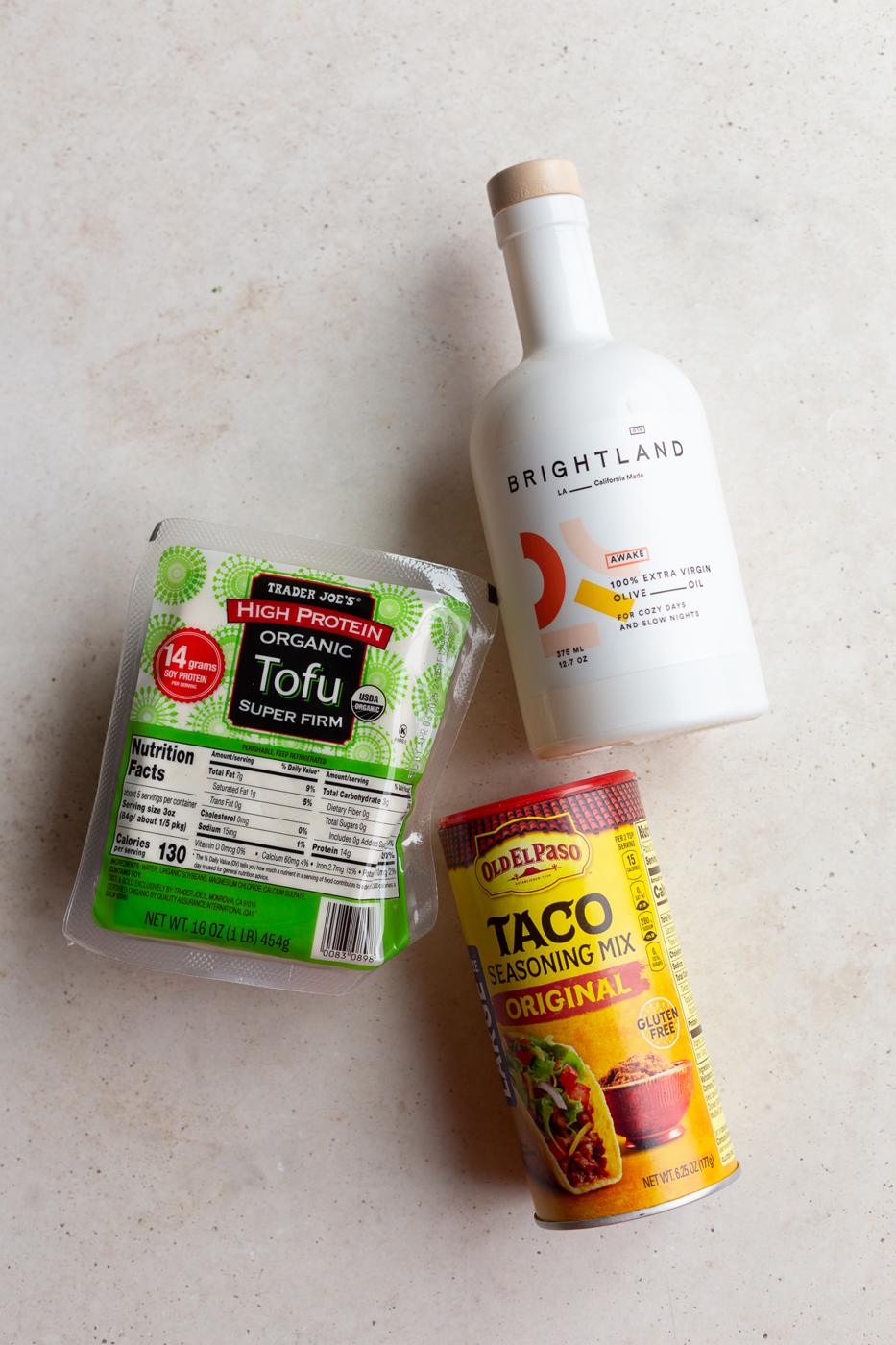 ingredients needed to make tofu "meat"