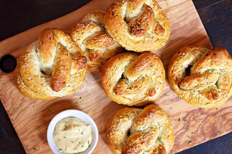 From-scratch Garlic Soft Pretzels at Home