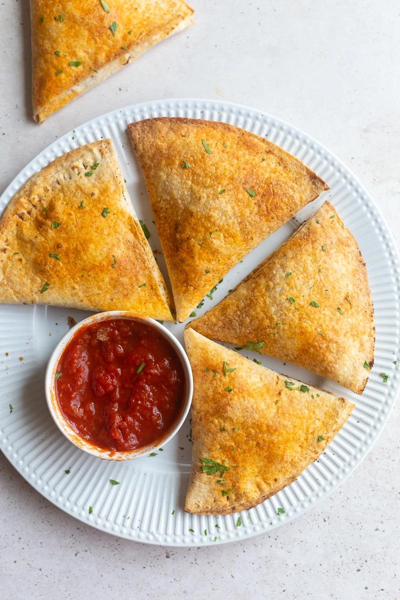 Kitchen-made Pizza Pockets for the Table