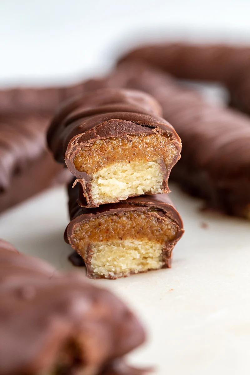 From-scratch Twix Bars on the Stove