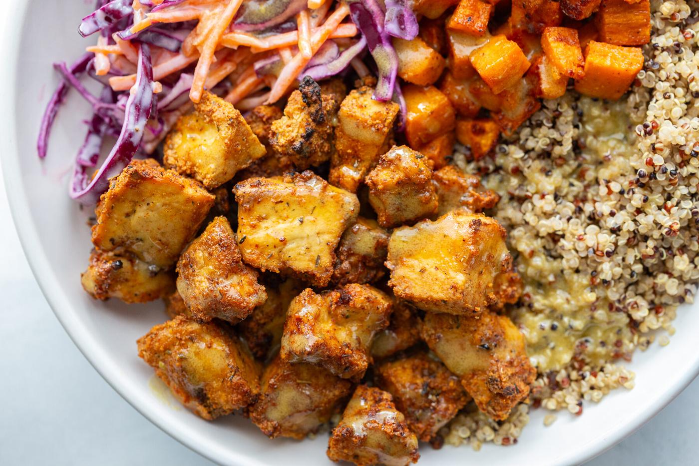 Hot Honey Tofu Bowls (Sweetgreen Copycat) for the Table
