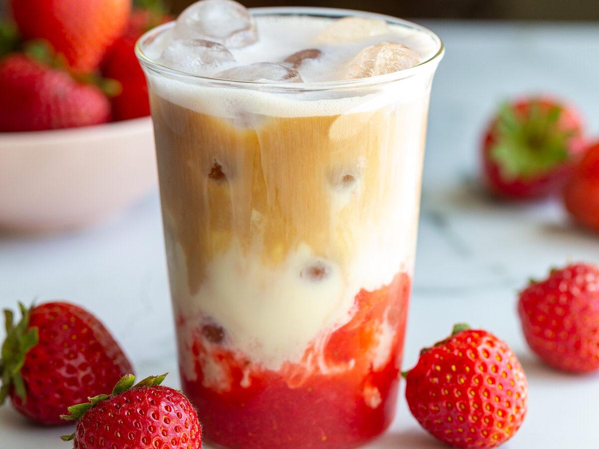 Iced Strawberry Latte from the Pantry