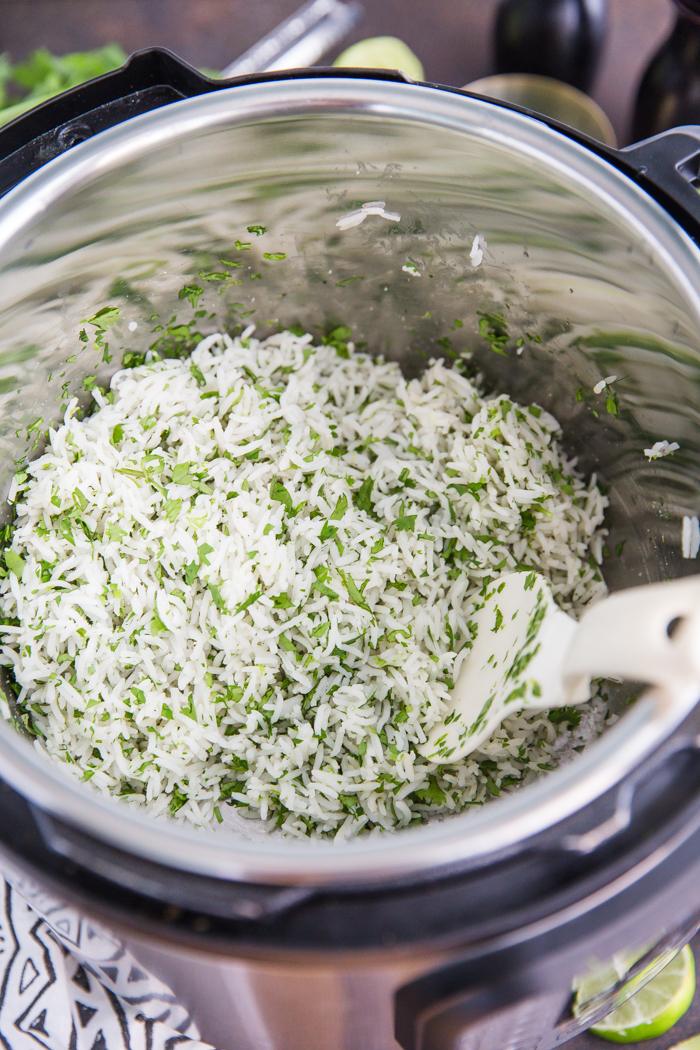 Instant Pot Cilantro Lime Rice at Home