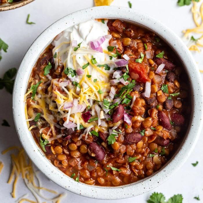 Unfussy Lentil Chili for the Table