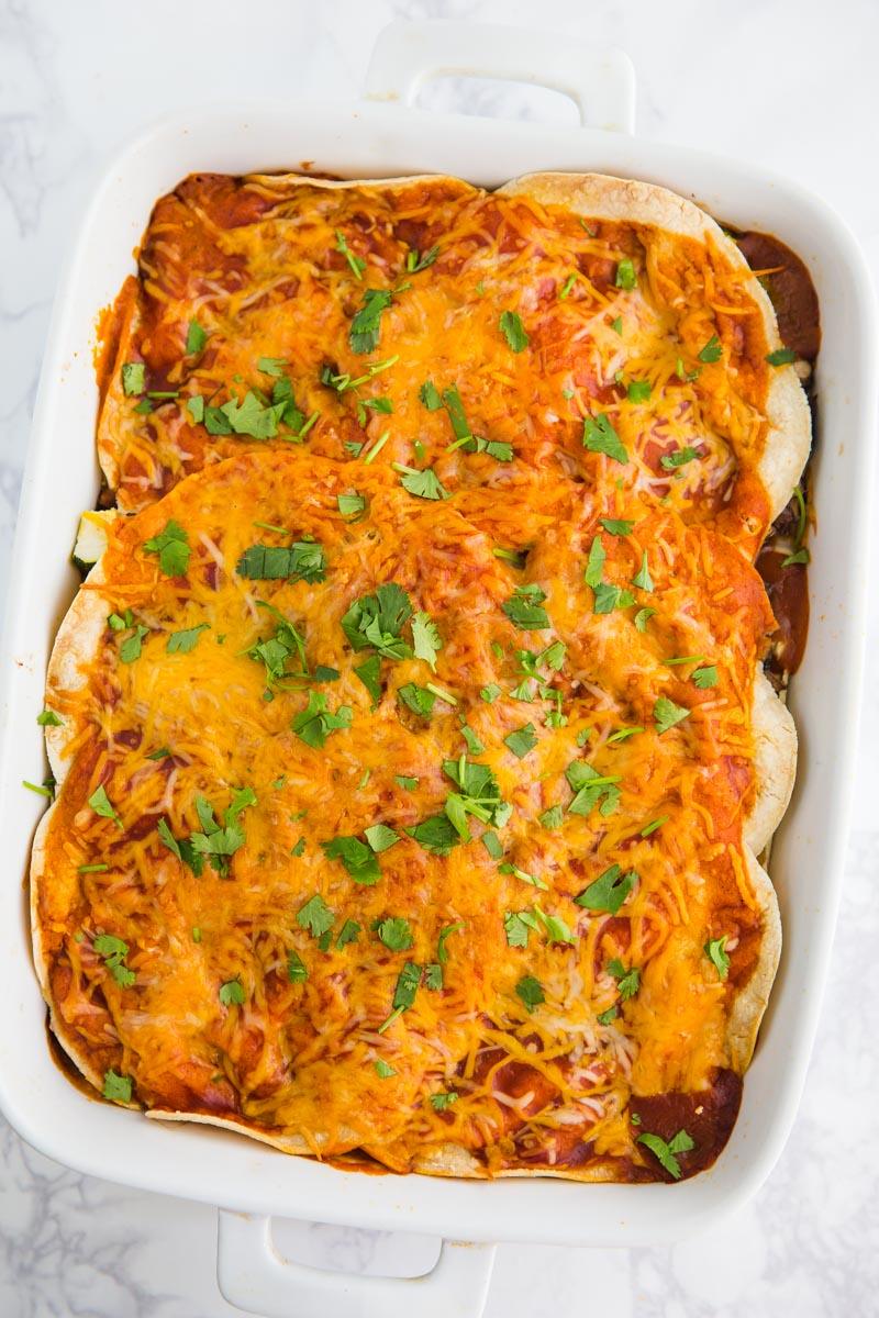 Loaded Veggie Enchilada Casserole for the Table