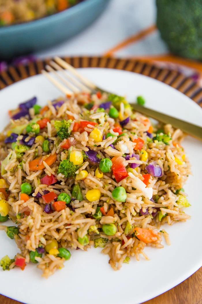 Loaded Veggie Fried Rice on the Stove