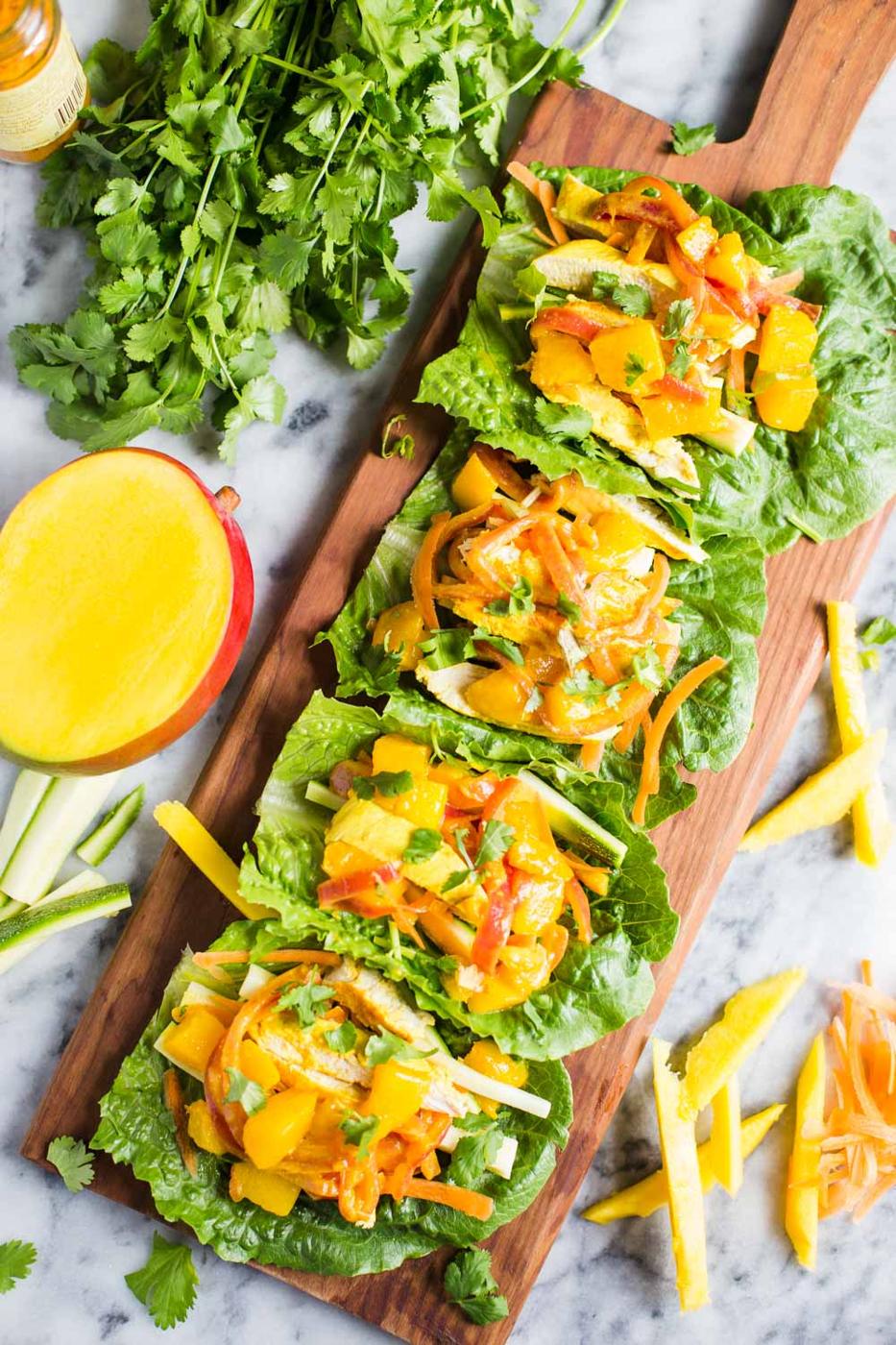 Mango Chicken Lettuce Wraps at Home