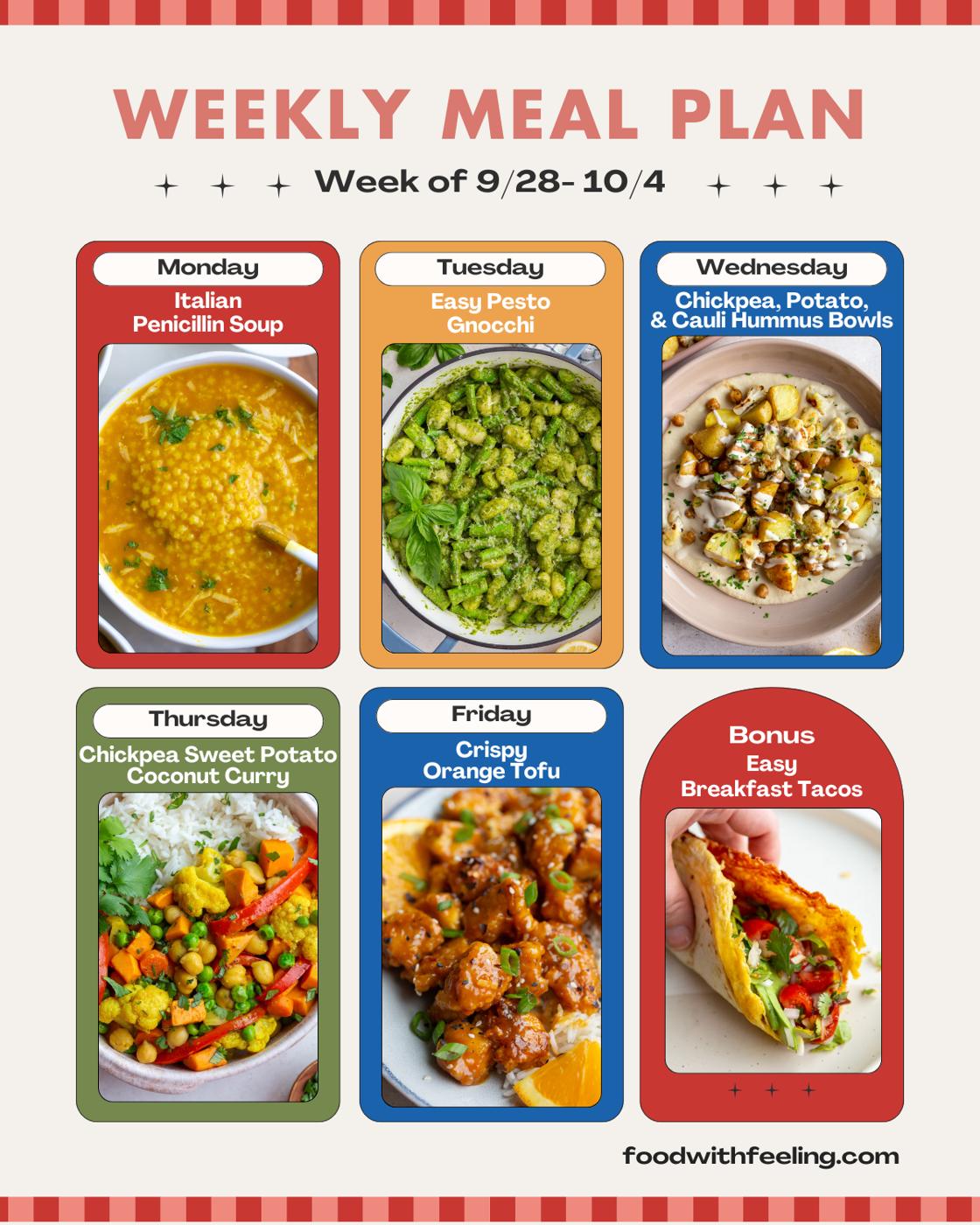 Meal Plan #24 for the Table