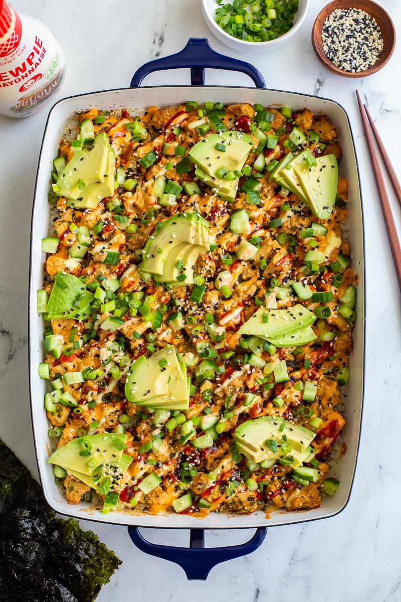 Vegetarian Sushi Bake (vegan friendly!) from the Pantry