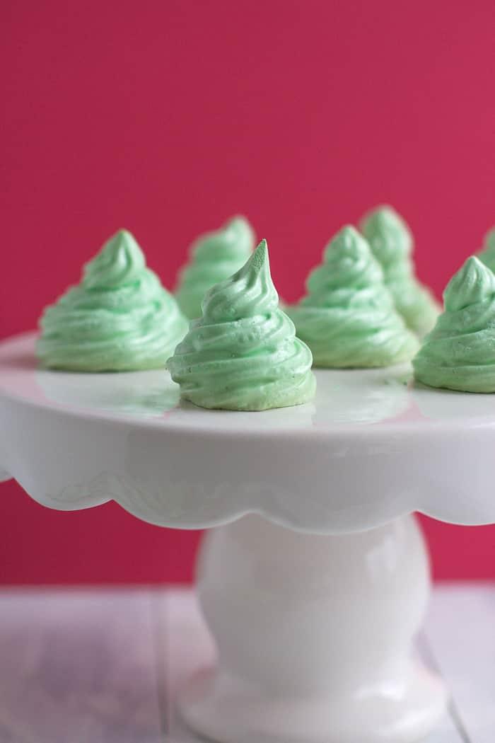 Mint Christmas Meringues from the Pantry