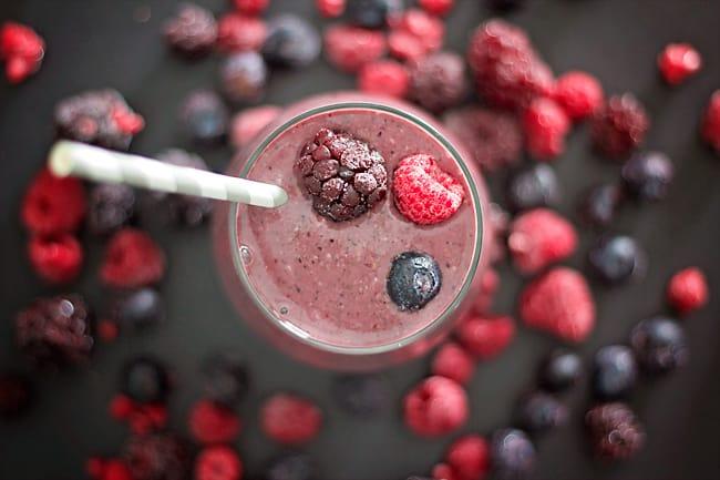 Mixed Berry Granola Smoothie on the Stove
