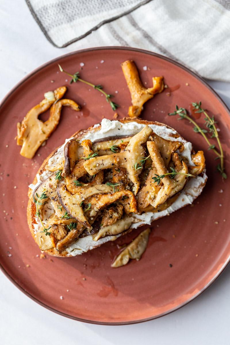 Mushrooms on Toast at Home
