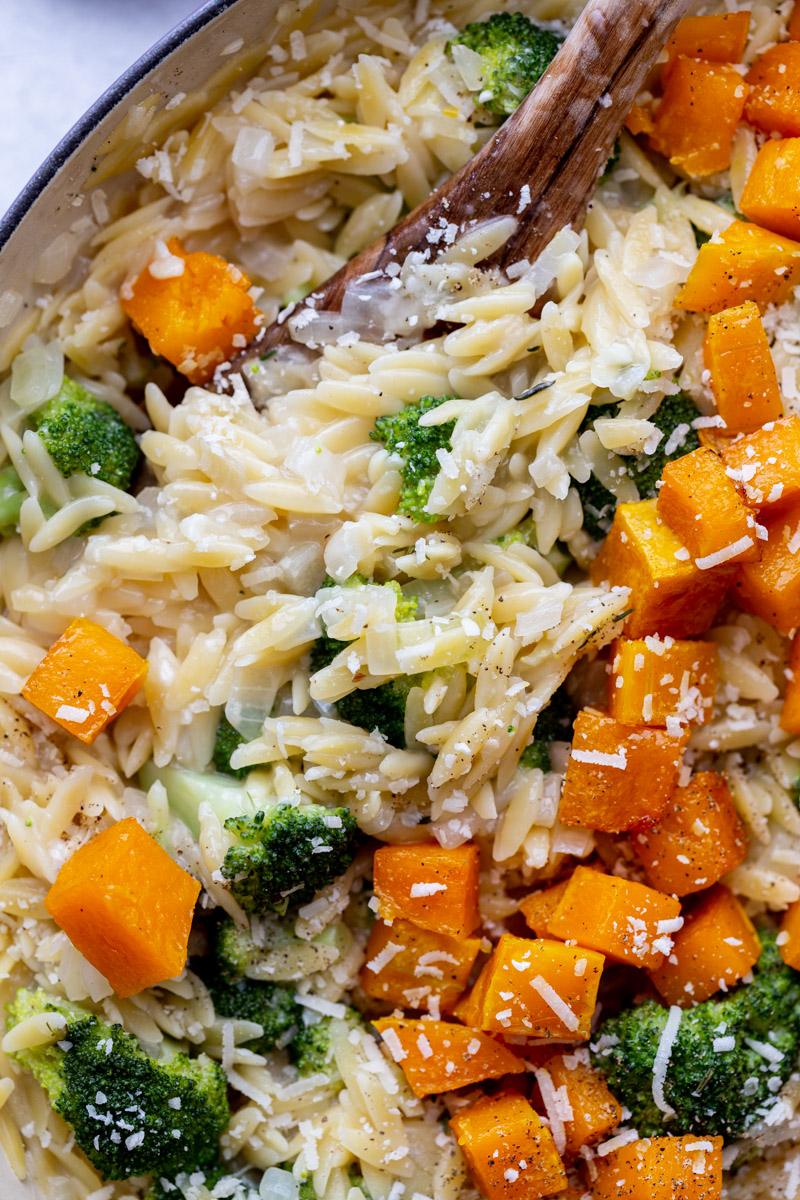 Cheesy Butternut Squash Orzo for the Table