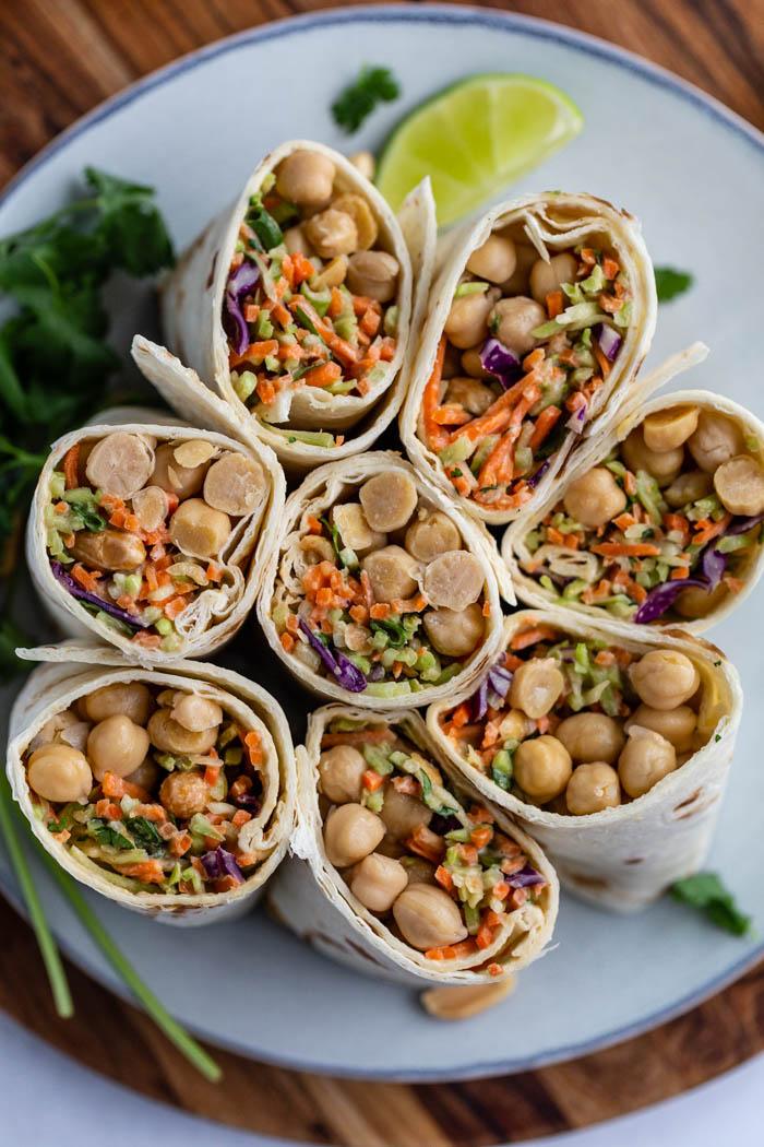 Peanut Chickpea Wraps at Home