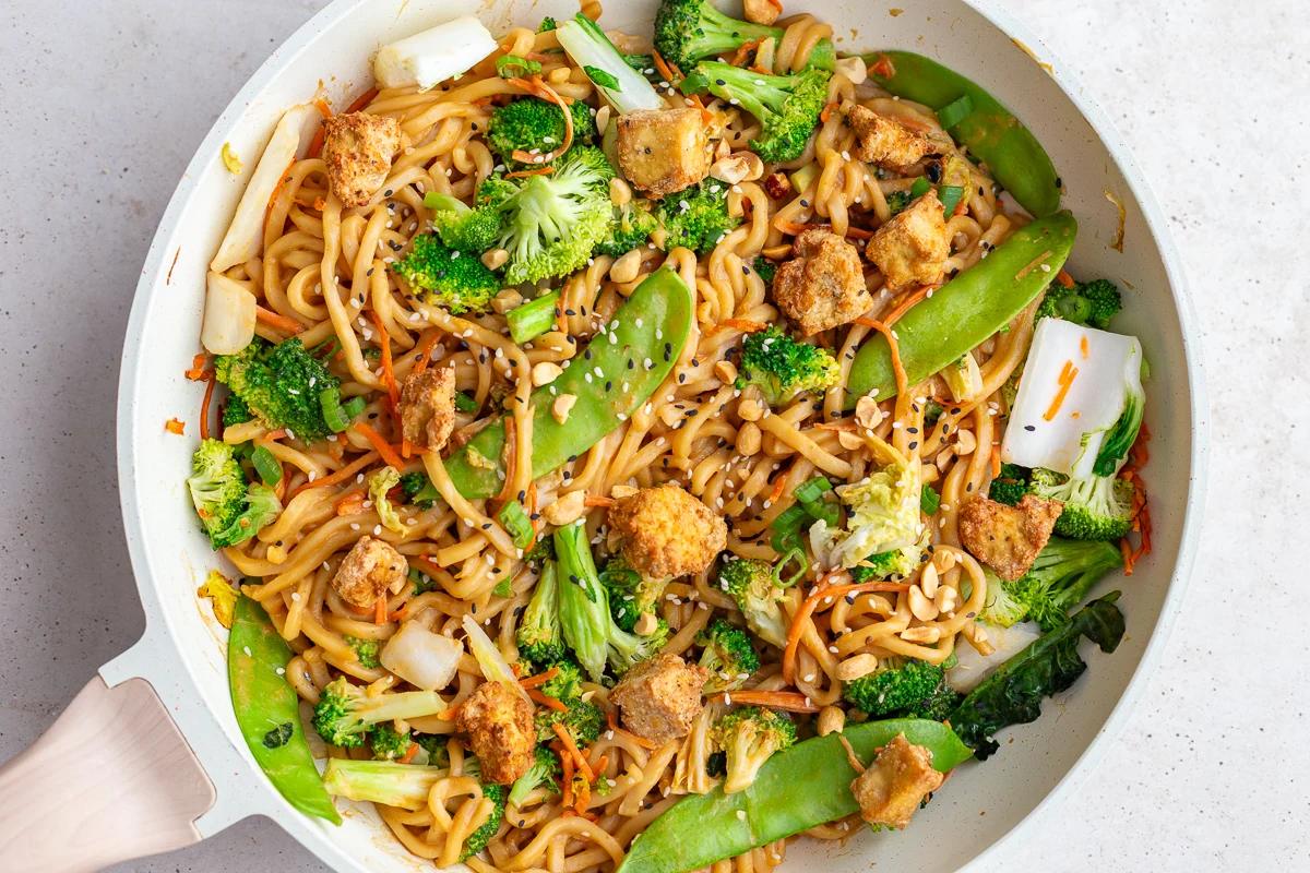 Peanut Tofu Noodles plus Veggies