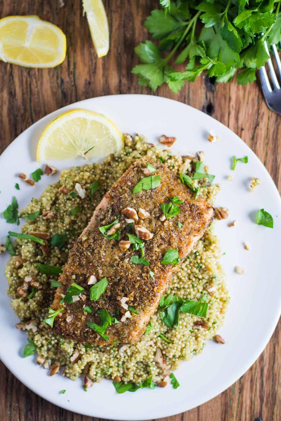 Pecan Crusted Salmon at Home
