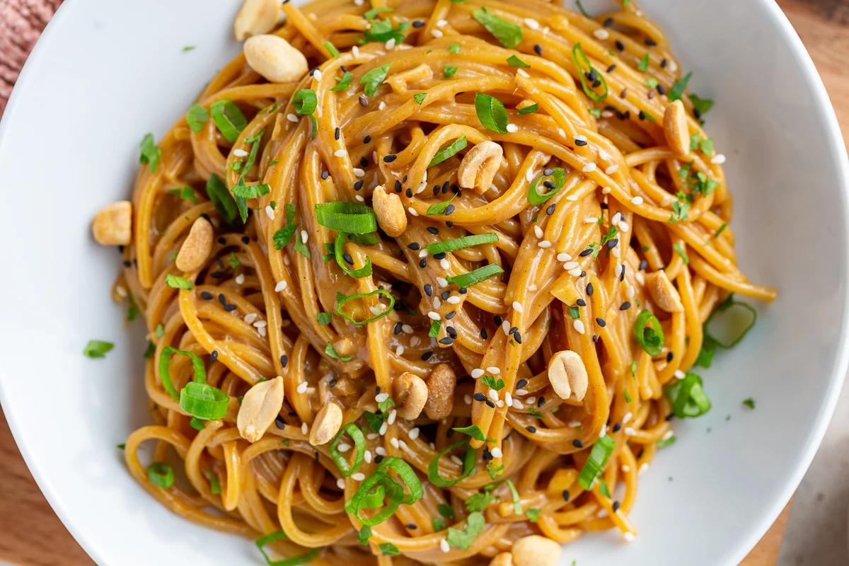 Short & Unfussy Soy-Peanut Noodles for the Table