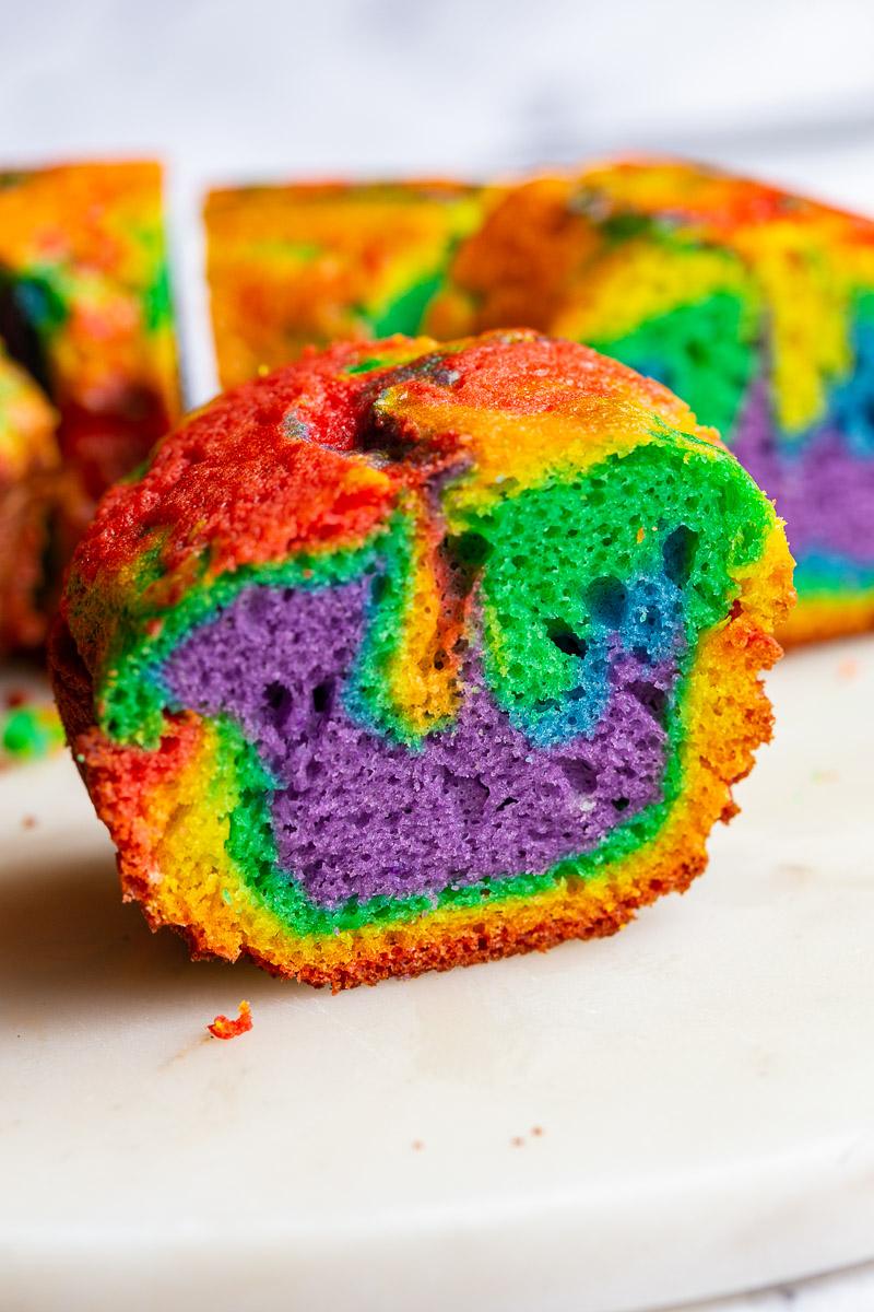 Rainbow Bundt Cake at Home