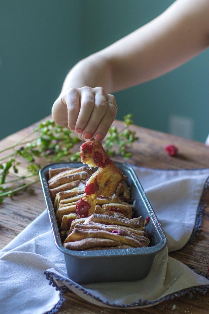Raspberry Cinnamon Pull Apart Bread from the Pantry