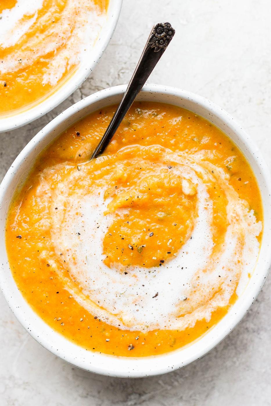 Roasted Acorn Squash Soup at Home