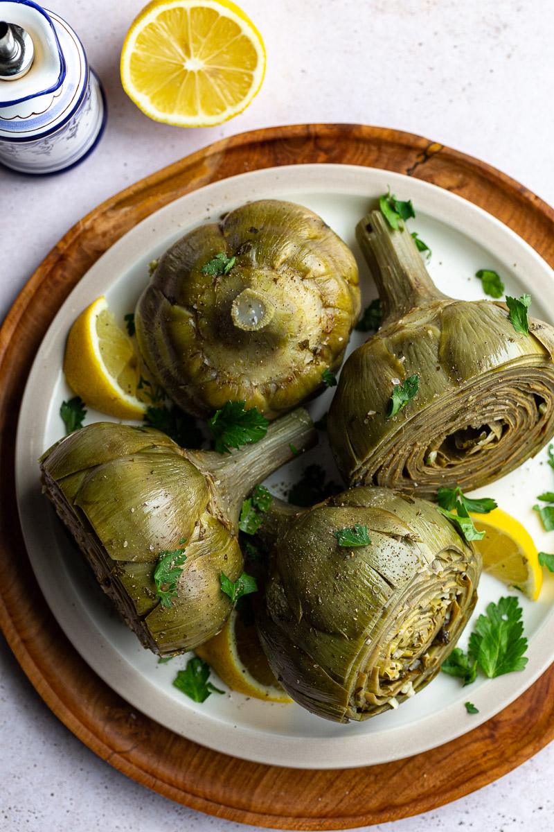Roman Artichokes on the Stove