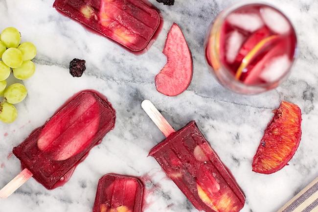 Sangria Popsicles on the Stove