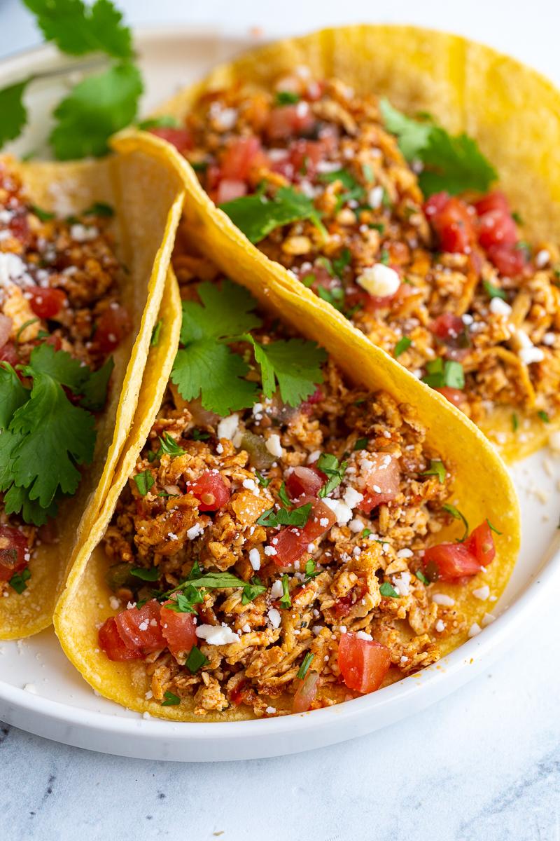 Shredded Tofu Tacos for the Table
