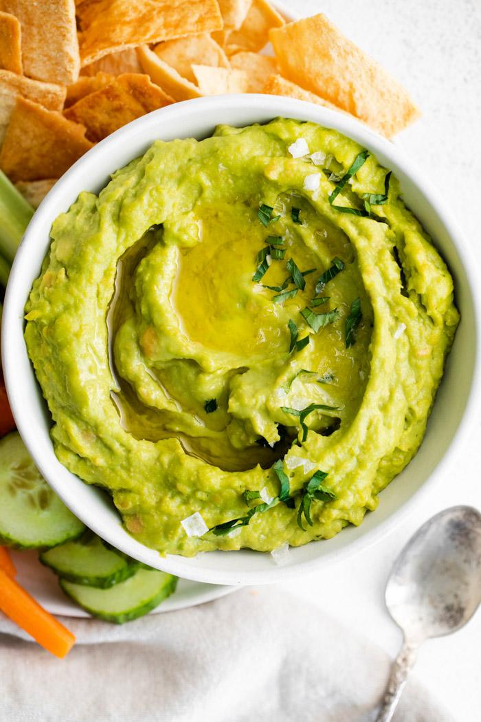 Simple Avocado Hummus at Home