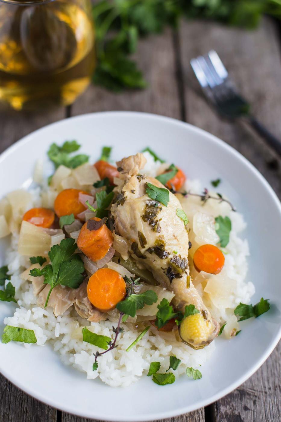 Slow Cooker Drunken Chicken from the Pantry