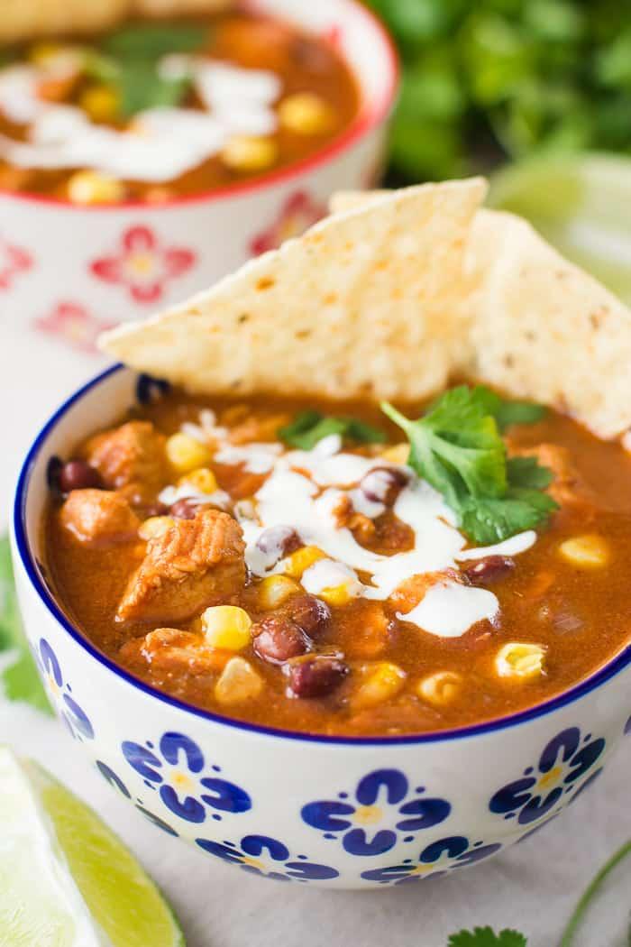Slow Cooker Taco Soup at Home