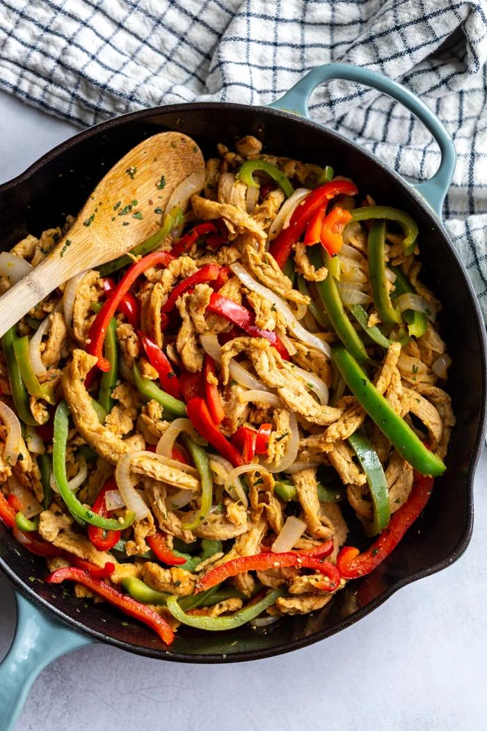 Soy Curls Fajitas on the Stove