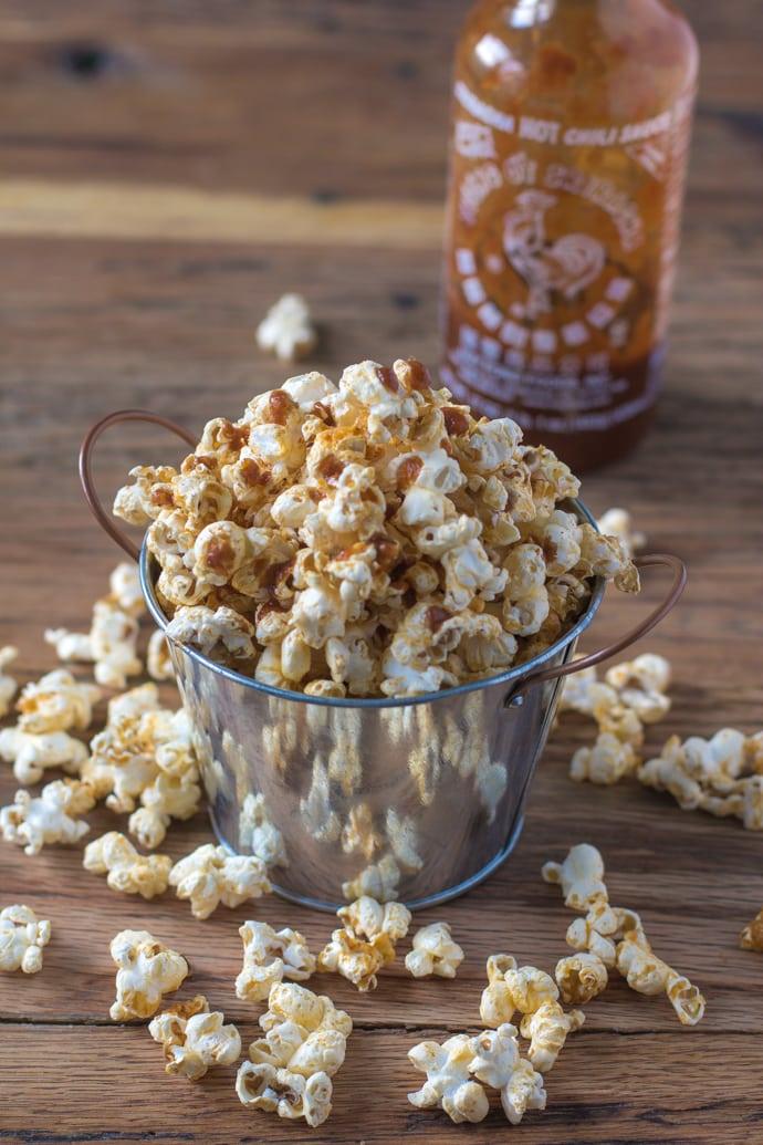 Sriracha Popcorn at Home