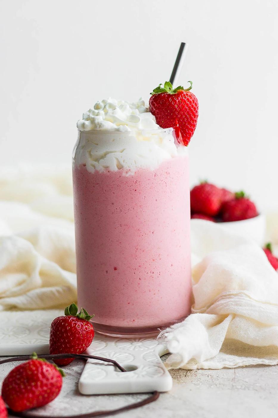 Straightforward Strawberry Milkshake from the Pantry