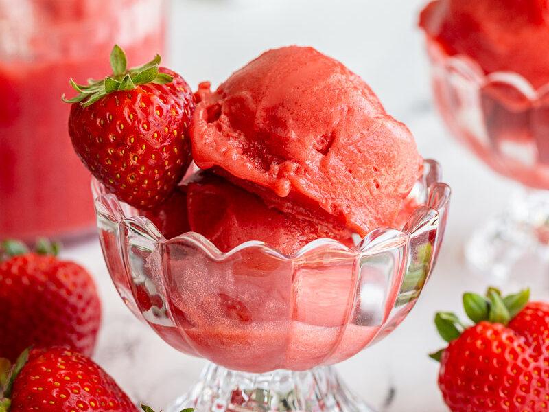 Strawberry Ninja Creami Sorbet on the Stove